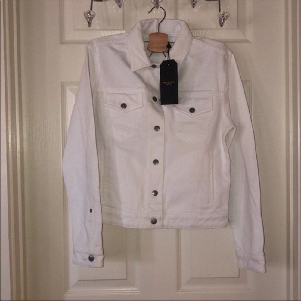 Rag & Bone White Nico Jacket Womens Size XS - Picture 3 of 5